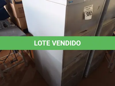 LOTE 085 - 01 ARQUIVO DE AÇO COM 04 GAVETAS. (NO ESTADO) ATENÇÃO! FAZER A VISITAÇÃO ANTES DE ARREMATAR, NÃO SABEMOS SE FUNCIONA. LEILÃO NÃO TEM GARANTIA E NEM DEVOLUÇÃO, SUJEITO A POSSÍVEIS AVARIAS VISÍVEIS/OCULTAS E/OU AUSÊNCIA DE COMPONENTES.