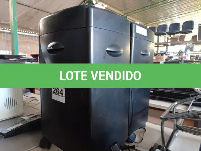 LOTE 264 - 02 FRAGMENTADORAS DE PAPEL. (NO ESTADO) ATENÇÃO! FAZER A VISITAÇÃO ANTES DE ARREMATAR, NÃO SABEMOS SE FUNCIONA. LEILÃO NÃO TEM GARANTIA E NEM DEVOLUÇÃO, SUJEITO A POSSÍVEIS AVARIAS VISÍVEIS/OCULTAS E/OU AUSÊNCIA DE COMPONENTES.