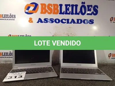 LOTE 313 - 02 CHROMEBOOK SAMSUNG. (NO ESTADO) ATENÇÃO! FAZER A VISITAÇÃO ANTES DE ARREMATAR, NÃO SABEMOS SE FUNCIONA. LEILÃO NÃO TEM GARANTIA E NEM DEVOLUÇÃO, SUJEITO A POSSÍVEIS AVARIAS VISÍVEIS/OCULTAS E/OU AUSÊNCIA DE COMPONENTES.