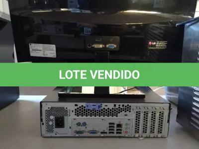 LOTE 213 - 01 CPU, 01 MONITOR, 01 TECLADO E 01 MOUSE. (NO ESTADO) ATENÇÃO! FAZER A VISITAÇÃO ANTES DE ARREMATAR, NÃO SABEMOS SE FUNCIONA. LEILÃO NÃO TEM GARANTIA E NEM DEVOLUÇÃO, SUJEITO A POSSÍVEIS AVARIAS VISÍVEIS/OCULTAS E/OU AUSÊNCIA DE COMPONENTES.