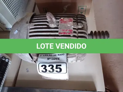 LOTE 335 - 01 MOTOR DE INDUÇÃO TRIFÁSICO MARCA WEG, MODELO 112M 989, 7,5CV 1720RPM. (NO ESTADO) ATENÇÃO! FAZER A VISITAÇÃO ANTES DE ARREMATAR, NÃO SABEMOS SE FUNCIONA. LEILÃO NÃO TEM GARANTIA E NEM DEVOLUÇÃO, SUJEITO A POSSÍVEIS AVARIAS VISÍVEIS/OCULTAS E/OU AUSÊNCIA DE COMPONENTES.
