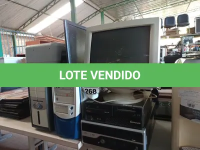 LOTE 268 - 04 CPU’S, 01 IMPRESSORA E 02 MONITORES MARCAS E MODELOS DIVERSOS. (NO ESTADO) ATENÇÃO! FAZER A VISITAÇÃO ANTES DE ARREMATAR, NÃO SABEMOS SE FUNCIONA. LEILÃO NÃO TEM GARANTIA E NEM DEVOLUÇÃO, SUJEITO A POSSÍVEIS AVARIAS VISÍVEIS/OCULTAS E/OU AUSÊNCIA DE COMPONENTES.