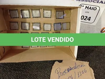 LOTE 024 - 20 PROCESSADORES 1155/1156. (NO ESTADO) ATENÇÃO! FAZER A VISITAÇÃO ANTES DE ARREMATAR, NÃO SABEMOS SE FUNCIONA. LEILÃO NÃO TEM GARANTIA E NEM DEVOLUÇÃO, SUJEITO A POSSÍVEIS AVARIAS VISÍVEIS/OCULTAS E/OU AUSÊNCIA DE COMPONENTES.
