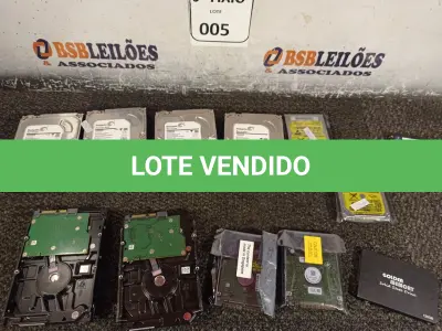 LOTE 005 - 01 LOTE COM DIVERSOS HDS, SENDO 01 DE 03TB E 05 DE 1TB, 04 HDS PARA NOTBOOK E 02 SSD.  (NO ESTADO) ATENÇÃO! FAZER A VISITAÇÃO ANTES DE ARREMATAR, NÃO SABEMOS SE FUNCIONA. LEILÃO NÃO TEM GARANTIA E NEM DEVOLUÇÃO, SUJEITO A POSSÍVEIS AVARIAS VISÍVEIS/OCULTAS E/OU AUSÊNCIA DE COMPONENTES.