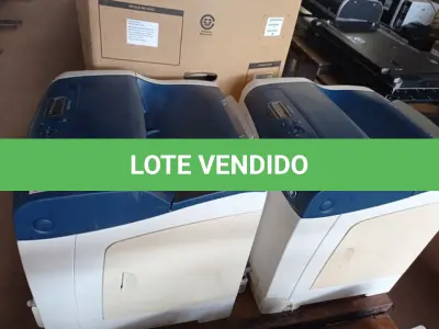 LOTE 330 - 02 IMPRESSORAS MARCAS XEROX PHASER 6500. (NO ESTADO) ATENÇÃO! FAZER A VISITAÇÃO ANTES DE ARREMATAR, NÃO SABEMOS SE FUNCIONA. LEILÃO NÃO TEM GARANTIA E NEM DEVOLUÇÃO, SUJEITO A POSSÍVEIS AVARIAS VISÍVEIS/OCULTAS E/OU AUSÊNCIA DE COMPONENTES.