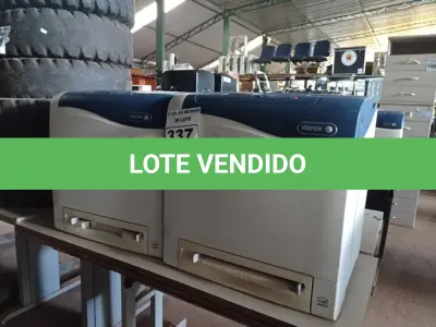 LOTE 337 - 02 IMPRESSORAS MARCAS XEROX PHASER 6500. (NO ESTADO) ATENÇÃO! FAZER A VISITAÇÃO ANTES DE ARREMATAR, NÃO SABEMOS SE FUNCIONA. LEILÃO NÃO TEM GARANTIA E NEM DEVOLUÇÃO, SUJEITO A POSSÍVEIS AVARIAS VISÍVEIS/OCULTAS E/OU AUSÊNCIA DE COMPONENTES.