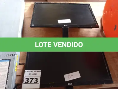 LOTE 373 - 02 MONITORES MARCAS LG MODELOS FLATROM E2360V-PN/E2260V-PN. (NO ESTADO) ATENÇÃO! FAZER A VISITAÇÃO ANTES DE ARREMATAR, NÃO SABEMOS SE FUNCIONA. LEILÃO NÃO TEM GARANTIA E NEM DEVOLUÇÃO, SUJEITO A POSSÍVEIS AVARIAS VISÍVEIS/OCULTAS E/OU AUSÊNCIA DE COMPONENTES.
