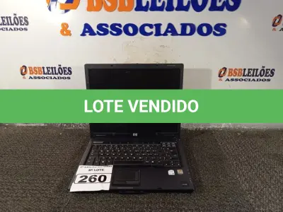 LOTE 260 - 01 NOTEBOOK MARCA HP COMPAC 6320. (NO ESTADO) ATENÇÃO! FAZER A VISITAÇÃO ANTES DE ARREMATAR, NÃO SABEMOS SE FUNCIONA. LEILÃO NÃO TEM GARANTIA E NEM DEVOLUÇÃO, SUJEITO A POSSÍVEIS AVARIAS VISÍVEIS/OCULTAS E/OU AUSÊNCIA DE COMPONENTES.