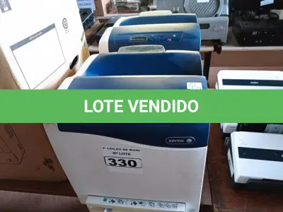 LOTE 330 - 02 IMPRESSORAS MARCAS XEROX PHASER 6500. (NO ESTADO) ATENÇÃO! FAZER A VISITAÇÃO ANTES DE ARREMATAR, NÃO SABEMOS SE FUNCIONA. LEILÃO NÃO TEM GARANTIA E NEM DEVOLUÇÃO, SUJEITO A POSSÍVEIS AVARIAS VISÍVEIS/OCULTAS E/OU AUSÊNCIA DE COMPONENTES.