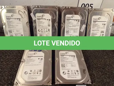 LOTE 005 - 01 LOTE COM DIVERSOS HDS, SENDO 01 DE 03TB E 05 DE 1TB, 04 HDS PARA NOTBOOK E 02 SSD.  (NO ESTADO) ATENÇÃO! FAZER A VISITAÇÃO ANTES DE ARREMATAR, NÃO SABEMOS SE FUNCIONA. LEILÃO NÃO TEM GARANTIA E NEM DEVOLUÇÃO, SUJEITO A POSSÍVEIS AVARIAS VISÍVEIS/OCULTAS E/OU AUSÊNCIA DE COMPONENTES.
