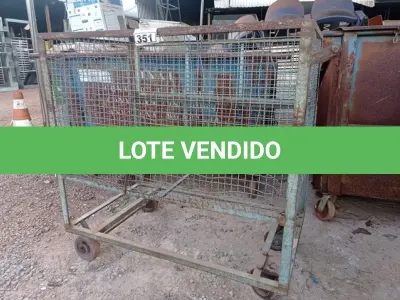 LOTE 351 - 01 CARRINHO PARA TRANSPORTE DE CARGAS. (NO ESTADO) ATENÇÃO! FAZER A VISITAÇÃO ANTES DE ARREMATAR, NÃO SABEMOS SE FUNCIONA. LEILÃO NÃO TEM GARANTIA E NEM DEVOLUÇÃO, SUJEITO A POSSÍVEIS AVARIAS VISÍVEIS/OCULTAS E/OU AUSÊNCIA DE COMPONENTES.