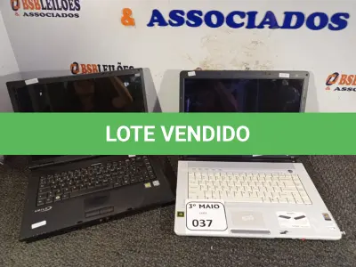 LOTE 037 - 02 NOTBOOK’S, SENDO 01 MARCA SONY VAIO E 01 FUJTSU. (NO ESTADO) ATENÇÃO! FAZER A VISITAÇÃO ANTES DE ARREMATAR, NÃO SABEMOS SE FUNCIONA. LEILÃO NÃO TEM GARANTIA E NEM DEVOLUÇÃO, SUJEITO A POSSÍVEIS AVARIAS VISÍVEIS/OCULTAS E/OU AUSÊNCIA DE COMPONENTES.