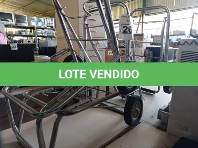 LOTE 262 - 03 CARRINHOS PARA TRANSPORTE DE CARGAS. (NO ESTADO) ATENÇÃO! FAZER A VISITAÇÃO ANTES DE ARREMATAR, NÃO SABEMOS SE FUNCIONA. LEILÃO NÃO TEM GARANTIA E NEM DEVOLUÇÃO, SUJEITO A POSSÍVEIS AVARIAS VISÍVEIS/OCULTAS E/OU AUSÊNCIA DE COMPONENTES.