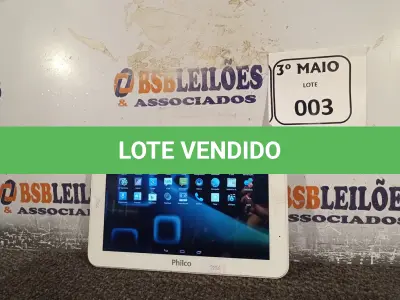LOTE 003 - 1 WORKTAB Q10 SEM CARREGADOR MARCA PHILCO. (NO ESTADO) ATENÇÃO! FAZER A VISITAÇÃO ANTES DE ARREMATAR, NÃO SABEMOS SE FUNCIONA. LEILÃO NÃO TEM GARANTIA E NEM DEVOLUÇÃO, SUJEITO A POSSÍVEIS AVARIAS VISÍVEIS/OCULTAS E/OU AUSÊNCIA DE COMPONENTES.