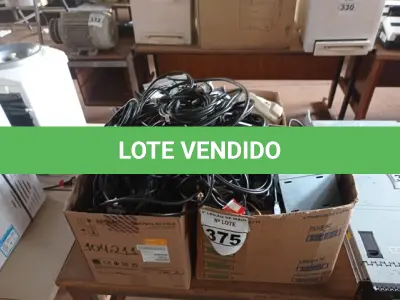 LOTE 375 - 01 LOTE COM VÁRIOS CABOS E PERIFÉRICOS DIVERSOS. (NO ESTADO) ATENÇÃO! FAZER A VISITAÇÃO ANTES DE ARREMATAR, NÃO SABEMOS SE FUNCIONA. LEILÃO NÃO TEM GARANTIA E NEM DEVOLUÇÃO, SUJEITO A POSSÍVEIS AVARIAS VISÍVEIS/OCULTAS E/OU AUSÊNCIA DE COMPONENTES.
