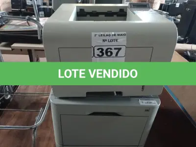 LOTE 367 - 02 IMPRESSORAS MARCAS SAMSUNG MODELOS ML3151-ND/ ML5010-ND. (NO ESTADO) ATENÇÃO! FAZER A VISITAÇÃO ANTES DE ARREMATAR, NÃO SABEMOS SE FUNCIONA. LEILÃO NÃO TEM GARANTIA E NEM DEVOLUÇÃO, SUJEITO A POSSÍVEIS AVARIAS VISÍVEIS/OCULTAS E/OU AUSÊNCIA DE COMPONENTES.