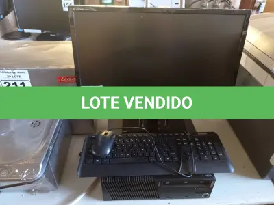 LOTE 213 - 01 CPU, 01 MONITOR, 01 TECLADO E 01 MOUSE. (NO ESTADO) ATENÇÃO! FAZER A VISITAÇÃO ANTES DE ARREMATAR, NÃO SABEMOS SE FUNCIONA. LEILÃO NÃO TEM GARANTIA E NEM DEVOLUÇÃO, SUJEITO A POSSÍVEIS AVARIAS VISÍVEIS/OCULTAS E/OU AUSÊNCIA DE COMPONENTES.