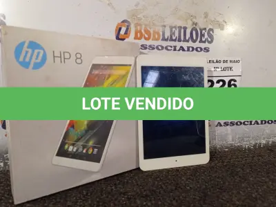 LOTE 226 - 01 TABLET MARCA HP. (NO ESTADO) ATENÇÃO! FAZER A VISITAÇÃO ANTES DE ARREMATAR, NÃO SABEMOS SE FUNCIONA. LEILÃO NÃO TEM GARANTIA E NEM DEVOLUÇÃO, SUJEITO A POSSÍVEIS AVARIAS VISÍVEIS/OCULTAS E/OU AUSÊNCIA DE COMPONENTES.