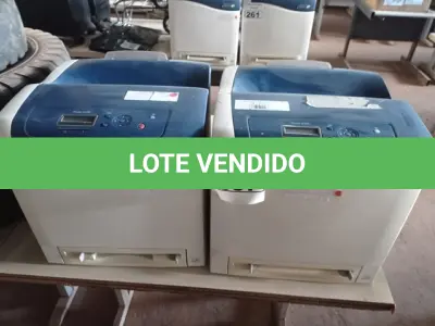 LOTE 337 - 02 IMPRESSORAS MARCAS XEROX PHASER 6500. (NO ESTADO) ATENÇÃO! FAZER A VISITAÇÃO ANTES DE ARREMATAR, NÃO SABEMOS SE FUNCIONA. LEILÃO NÃO TEM GARANTIA E NEM DEVOLUÇÃO, SUJEITO A POSSÍVEIS AVARIAS VISÍVEIS/OCULTAS E/OU AUSÊNCIA DE COMPONENTES.
