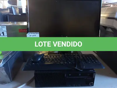 LOTE 213 - 01 CPU, 01 MONITOR, 01 TECLADO E 01 MOUSE. (NO ESTADO) ATENÇÃO! FAZER A VISITAÇÃO ANTES DE ARREMATAR, NÃO SABEMOS SE FUNCIONA. LEILÃO NÃO TEM GARANTIA E NEM DEVOLUÇÃO, SUJEITO A POSSÍVEIS AVARIAS VISÍVEIS/OCULTAS E/OU AUSÊNCIA DE COMPONENTES.