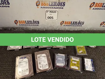 LOTE 005 - 01 LOTE COM DIVERSOS HDS, SENDO 01 DE 03TB E 05 DE 1TB, 04 HDS PARA NOTBOOK E 02 SSD.  (NO ESTADO) ATENÇÃO! FAZER A VISITAÇÃO ANTES DE ARREMATAR, NÃO SABEMOS SE FUNCIONA. LEILÃO NÃO TEM GARANTIA E NEM DEVOLUÇÃO, SUJEITO A POSSÍVEIS AVARIAS VISÍVEIS/OCULTAS E/OU AUSÊNCIA DE COMPONENTES.