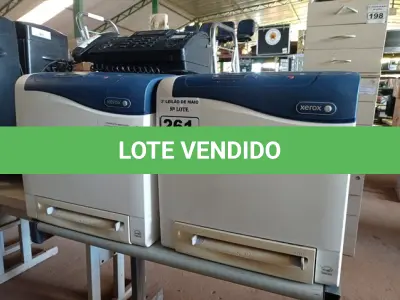 LOTE 261 - 01 IMPRESSORA MARCAS XEROX PHASER 6500 E 01 APARELHO DE FAX. (NO ESTADO) ATENÇÃO! FAZER A VISITAÇÃO ANTES DE ARREMATAR, NÃO SABEMOS SE FUNCIONA. LEILÃO NÃO TEM GARANTIA E NEM DEVOLUÇÃO, SUJEITO A POSSÍVEIS AVARIAS VISÍVEIS/OCULTAS E/OU AUSÊNCIA DE COMPONENTES.