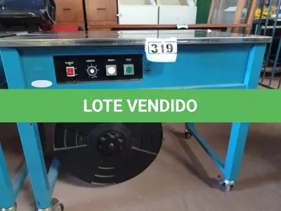LOTE 319 - 01 CINTADORA DE CAIXAS. (NO ESTADO) ATENÇÃO! FAZER A VISITAÇÃO ANTES DE ARREMATAR, NÃO SABEMOS SE FUNCIONA. LEILÃO NÃO TEM GARANTIA E NEM DEVOLUÇÃO, SUJEITO A POSSÍVEIS AVARIAS VISÍVEIS/OCULTAS E/OU AUSÊNCIA DE COMPONENTES.