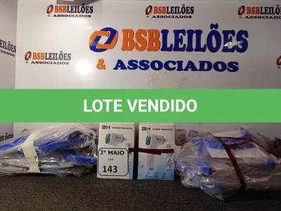 LOTE 143 - 08 TERMÔMETROS E 10 MÁSCARAS. (NO ESTADO) ATENÇÃO! FAZER A VISITAÇÃO ANTES DE ARREMATAR, NÃO SABEMOS SE FUNCIONA. LEILÃO NÃO TEM GARANTIA E NEM DEVOLUÇÃO, SUJEITO A POSSÍVEIS AVARIAS VISÍVEIS/OCULTAS E/OU AUSÊNCIA DE COMPONENTES.