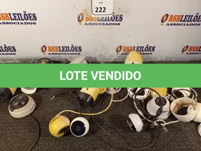 LOTE 222 - 01 LOTE COM DIVERSAS CÂMERAS DE SEGURANÇA. (NO ESTADO) ATENÇÃO! FAZER A VISITAÇÃO ANTES DE ARREMATAR, NÃO SABEMOS SE FUNCIONA. LEILÃO NÃO TEM GARANTIA E NEM DEVOLUÇÃO, SUJEITO A POSSÍVEIS AVARIAS VISÍVEIS/OCULTAS E/OU AUSÊNCIA DE COMPONENTES.