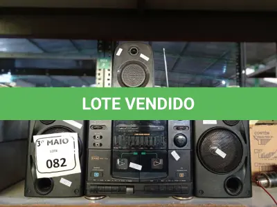 LOTE 082 - 01 SOM 2X1 MARCA CCE, 01 VÍDEO CASSETE, 01 TOCA CD E 01 CAIXINHA DE SOM. (NO ESTADO) ATENÇÃO! FAZER A VISITAÇÃO ANTES DE ARREMATAR, NÃO SABEMOS SE FUNCIONA. LEILÃO NÃO TEM GARANTIA E NEM DEVOLUÇÃO, SUJEITO A POSSÍVEIS AVARIAS VISÍVEIS/OCULTAS E/OU AUSÊNCIA DE COMPONENTES.