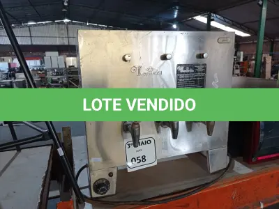 LOTE 058 - 01 CAFETEIRA INDUSTRIAL ELÉTRICA EM INOX. (NO ESTADO) ATENÇÃO! FAZER A VISITAÇÃO ANTES DE ARREMATAR, NÃO SABEMOS SE FUNCIONA. LEILÃO NÃO TEM GARANTIA E NEM DEVOLUÇÃO, SUJEITO A POSSÍVEIS AVARIAS VISÍVEIS/OCULTAS E/OU AUSÊNCIA DE COMPONENTES.
