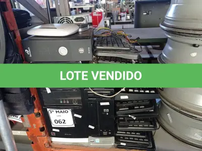 LOTE 062 - 03 CPU’S MARCAS E MODELOS DIVERSOS, VÁRIOS TECLADOS E ELETRÔNICOS DIVERSOS. (NO ESTADO) ATENÇÃO! FAZER A VISITAÇÃO ANTES DE ARREMATAR, NÃO SABEMOS SE FUNCIONA. LEILÃO NÃO TEM GARANTIA E NEM DEVOLUÇÃO, SUJEITO A POSSÍVEIS AVARIAS VISÍVEIS/OCULTAS E/OU AUSÊNCIA DE COMPONENTES.
