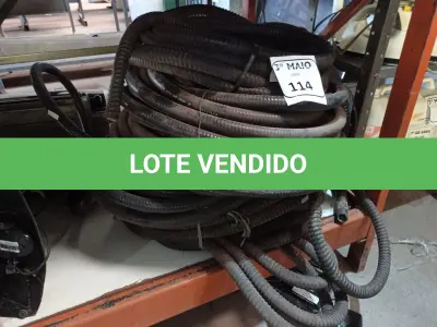 LOTE 114 - 01 LOTE COM MANGUEIRAS CORRUGADA COM ALMA DE AÇO FLEXÍVEL. (NO ESTADO) ATENÇÃO! FAZER A VISITAÇÃO ANTES DE ARREMATAR, NÃO SABEMOS SE FUNCIONA. LEILÃO NÃO TEM GARANTIA E NEM DEVOLUÇÃO, SUJEITO A POSSÍVEIS AVARIAS VISÍVEIS/OCULTAS E/OU AUSÊNCIA DE COMPONENTES.