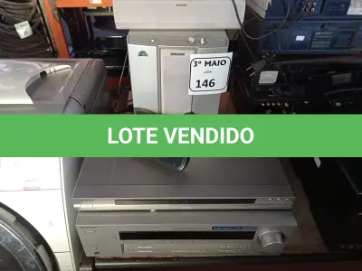 LOTE 146 - 01 SUBWOOFER ATIVO MODELO AS- WMS345 MARCA SONY COM 05 CAIXAS, 01 RECEIVER E 01 APARELHO DE DVD. (NO ESTADO) ATENÇÃO! FAZER A VISITAÇÃO ANTES DE ARREMATAR, NÃO SABEMOS SE FUNCIONA. LEILÃO NÃO TEM GARANTIA E NEM DEVOLUÇÃO, SUJEITO A POSSÍVEIS AVARIAS VISÍVEIS/OCULTAS E/OU AUSÊNCIA DE COMPONENTES.