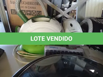 LOTE 092 - 01 PANELA ELÉTRICA, 01 FERRO DE PASSAR A VAPOR WALITA PHILIPS, 01 LUMINÁRIA DE EMERGÊNCIA E 01 DISPENSER. (NO ESTADO) ATENÇÃO! FAZER A VISITAÇÃO ANTES DE ARREMATAR, NÃO SABEMOS SE FUNCIONA. LEILÃO NÃO TEM GARANTIA E NEM DEVOLUÇÃO, SUJEITO A POSSÍVEIS AVARIAS VISÍVEIS/OCULTAS E/OU AUSÊNCIA DE COMPONENTES.