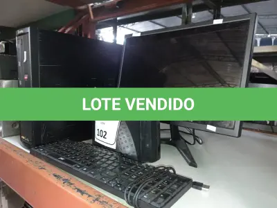 LOTE 102 - 01 CPU, 01 MONITOR, 01 ESTABILIZADOR E 01 TECLADO. (NO ESTADO) ATENÇÃO! FAZER A VISITAÇÃO ANTES DE ARREMATAR, NÃO SABEMOS SE FUNCIONA. LEILÃO NÃO TEM GARANTIA E NEM DEVOLUÇÃO, SUJEITO A POSSÍVEIS AVARIAS VISÍVEIS/OCULTAS E/OU AUSÊNCIA DE COMPONENTES.