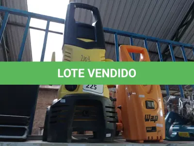 LOTE 225 - 02 LAVADORAS DE ALTA PRESSÃO COM AVARIAS. (NO ESTADO) ATENÇÃO! FAZER A VISITAÇÃO ANTES DE ARREMATAR, NÃO SABEMOS SE FUNCIONA. LEILÃO NÃO TEM GARANTIA E NEM DEVOLUÇÃO, SUJEITO A POSSÍVEIS AVARIAS VISÍVEIS/OCULTAS E/OU AUSÊNCIA DE COMPONENTES.