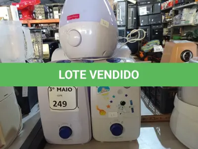 LOTE 249 - 10 UMIDIFICADORES. (NO ESTADO) ATENÇÃO! FAZER A VISITAÇÃO ANTES DE ARREMATAR, NÃO SABEMOS SE FUNCIONA. LEILÃO NÃO TEM GARANTIA E NEM DEVOLUÇÃO, SUJEITO A POSSÍVEIS AVARIAS VISÍVEIS/OCULTAS E/OU AUSÊNCIA DE COMPONENTES.