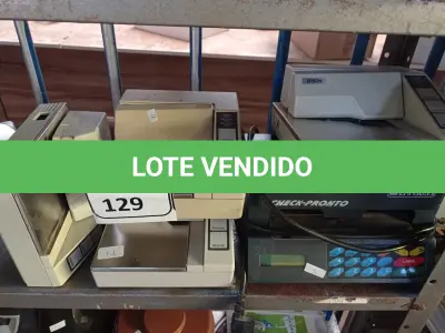 LOTE 129 - 01 RELÓGIO DE PONTO E 04 IMPRESSORAS DE RECIBO MARCA EPSON. (NO ESTADO) ATENÇÃO! FAZER A VISITAÇÃO ANTES DE ARREMATAR, NÃO SABEMOS SE FUNCIONA. LEILÃO NÃO TEM GARANTIA E NEM DEVOLUÇÃO, SUJEITO A POSSÍVEIS AVARIAS VISÍVEIS/OCULTAS E/OU AUSÊNCIA DE COMPONENTES.