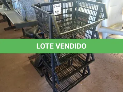LOTE 330 - 04 GÔNDOLAS DE PLÁSTICO. (NO ESTADO) ATENÇÃO! FAZER A VISITAÇÃO ANTES DE ARREMATAR, NÃO SABEMOS SE FUNCIONA. LEILÃO NÃO TEM GARANTIA E NEM DEVOLUÇÃO, SUJEITO A POSSÍVEIS AVARIAS VISÍVEIS/OCULTAS E/OU AUSÊNCIA DE COMPONENTES.