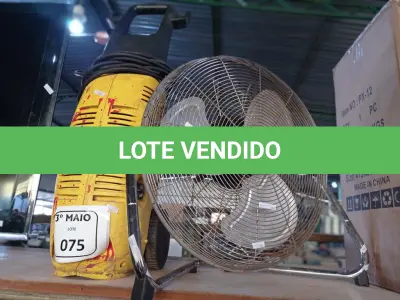LOTE 075 - 01 LAVADORA DE ALTA PRESSÃO MARCA KARCHER K3.85 E 01 VENTILADOR COM AVARIAS. (NO ESTADO) ATENÇÃO! FAZER A VISITAÇÃO ANTES DE ARREMATAR, NÃO SABEMOS SE FUNCIONA. LEILÃO NÃO TEM GARANTIA E NEM DEVOLUÇÃO, SUJEITO A POSSÍVEIS AVARIAS VISÍVEIS/OCULTAS E/OU AUSÊNCIA DE COMPONENTES.
