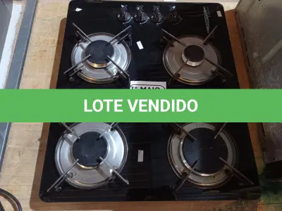 LOTE 138 - 01 COOKTOP MARCA FOGATTI V400. (NO ESTADO) ATENÇÃO! FAZER A VISITAÇÃO ANTES DE ARREMATAR, NÃO SABEMOS SE FUNCIONA. LEILÃO NÃO TEM GARANTIA E NEM DEVOLUÇÃO, SUJEITO A POSSÍVEIS AVARIAS VISÍVEIS/OCULTAS E/OU AUSÊNCIA DE COMPONENTES.