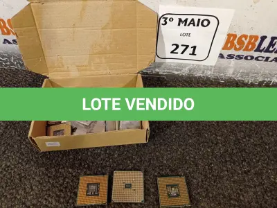 LOTE 271 - 01 LOTE COM 20 PROCESSADORES DIVERSOS. (NO ESTADO) ATENÇÃO! FAZER A VISITAÇÃO ANTES DE ARREMATAR, NÃO SABEMOS SE FUNCIONA. LEILÃO NÃO TEM GARANTIA E NEM DEVOLUÇÃO, SUJEITO A POSSÍVEIS AVARIAS VISÍVEIS/OCULTAS E/OU AUSÊNCIA DE COMPONENTES.
