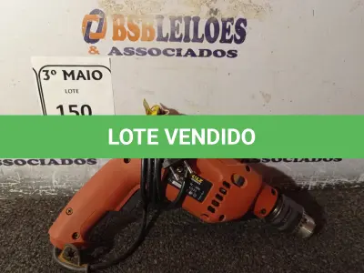 LOTE 150 - 01 PARAFUSADEIRA/FURADEIRA MARCA SCHUZ 220V. (NO ESTADO) ATENÇÃO! FAZER A VISITAÇÃO ANTES DE ARREMATAR, NÃO SABEMOS SE FUNCIONA. LEILÃO NÃO TEM GARANTIA E NEM DEVOLUÇÃO, SUJEITO A POSSÍVEIS AVARIAS VISÍVEIS/OCULTAS E/OU AUSÊNCIA DE COMPONENTES.