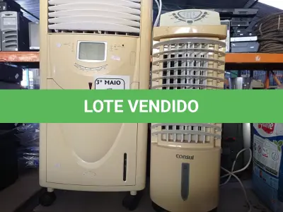 LOTE 142 - 02 CLIMATIZADORES MARCA CÔNSUL COM AVARIAS. (NO ESTADO) ATENÇÃO! FAZER A VISITAÇÃO ANTES DE ARREMATAR, NÃO SABEMOS SE FUNCIONA. LEILÃO NÃO TEM GARANTIA E NEM DEVOLUÇÃO, SUJEITO A POSSÍVEIS AVARIAS VISÍVEIS/OCULTAS E/OU AUSÊNCIA DE COMPONENTES.