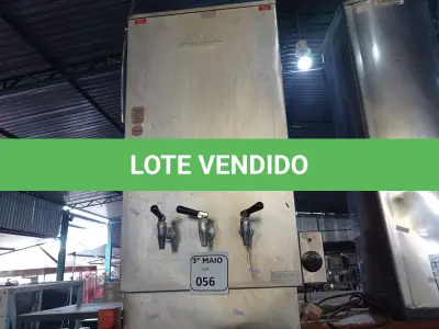 LOTE 056 - 01 CAFETEIRA INDUSTRIAL ELÉTRICA EM INOX. (NO ESTADO) ATENÇÃO! FAZER A VISITAÇÃO ANTES DE ARREMATAR, NÃO SABEMOS SE FUNCIONA. LEILÃO NÃO TEM GARANTIA E NEM DEVOLUÇÃO, SUJEITO A POSSÍVEIS AVARIAS VISÍVEIS/OCULTAS E/OU AUSÊNCIA DE COMPONENTES.