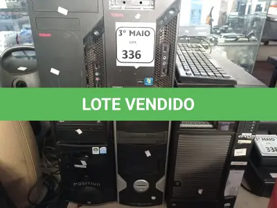 LOTE 336 - 05 CPU’S MARCAS E MODELOS DIVERSOS. (NO ESTADO) ATENÇÃO! FAZER A VISITAÇÃO ANTES DE ARREMATAR, NÃO SABEMOS SE FUNCIONA. LEILÃO NÃO TEM GARANTIA E NEM DEVOLUÇÃO, SUJEITO A POSSÍVEIS AVARIAS VISÍVEIS/OCULTAS E/OU AUSÊNCIA DE COMPONENTES.