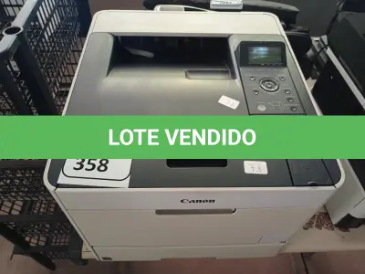 LOTE 358 - 01 IMPRESSORA A LASER MODELO:5280 MARCAS CANON. (NO ESTADO) ATENÇÃO! FAZER A VISITAÇÃO ANTES DE ARREMATAR, NÃO SABEMOS SE FUNCIONA. LEILÃO NÃO TEM GARANTIA E NEM DEVOLUÇÃO, SUJEITO A POSSÍVEIS AVARIAS VISÍVEIS/OCULTAS E/OU AUSÊNCIA DE COMPONENTES.