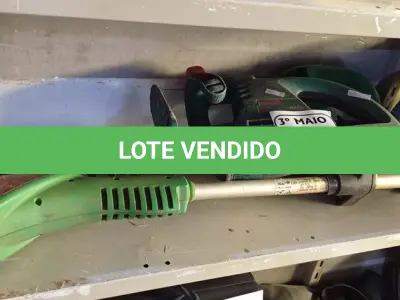 LOTE 230 - 02 PODADORES ELÉTRICOS MARCA BOSCH E 01 ROÇADEIRA DE GRAMA PARA RETIRADA DE PEÇAS. (NO ESTADO) ATENÇÃO! FAZER A VISITAÇÃO ANTES DE ARREMATAR, NÃO SABEMOS SE FUNCIONA. LEILÃO NÃO TEM GARANTIA E NEM DEVOLUÇÃO, SUJEITO A POSSÍVEIS AVARIAS VISÍVEIS/OCULTAS E/OU AUSÊNCIA DE COMPONENTES.