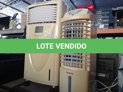 LOTE 142 - 02 CLIMATIZADORES MARCA CÔNSUL COM AVARIAS. (NO ESTADO) ATENÇÃO! FAZER A VISITAÇÃO ANTES DE ARREMATAR, NÃO SABEMOS SE FUNCIONA. LEILÃO NÃO TEM GARANTIA E NEM DEVOLUÇÃO, SUJEITO A POSSÍVEIS AVARIAS VISÍVEIS/OCULTAS E/OU AUSÊNCIA DE COMPONENTES.